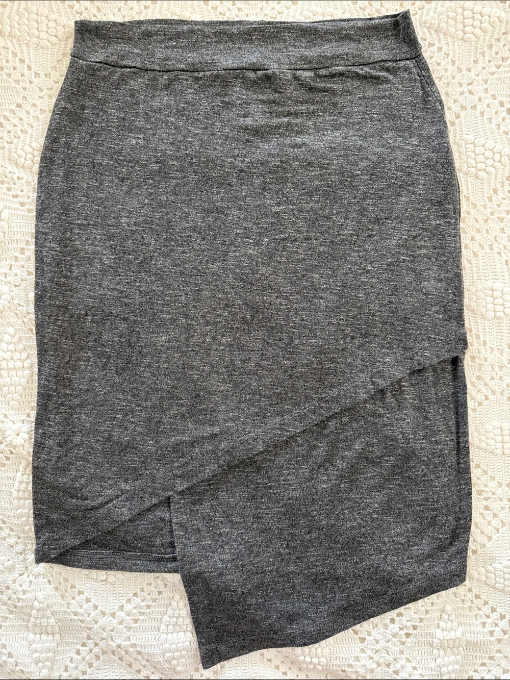 Dolan T-shirt Heather Gray Asymmetrical Knit Skirt
